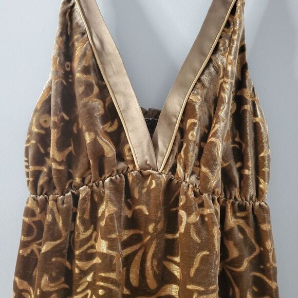 Hale Bob Burnout Velvet Dress/Tunic In Gold - Picture 2 of 7